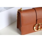 Montaigne New Montaigne palm print chain bag palm print deep bronze